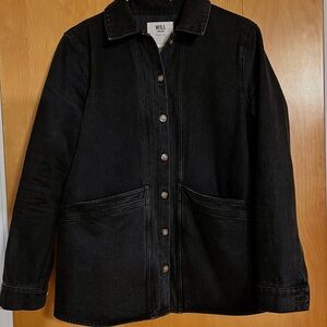 Sezane Will Jacket, washed black, size small